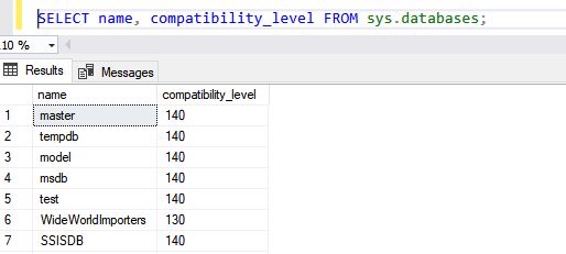 Compatibility level SQL